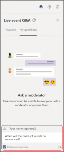 Image of Q&A text box